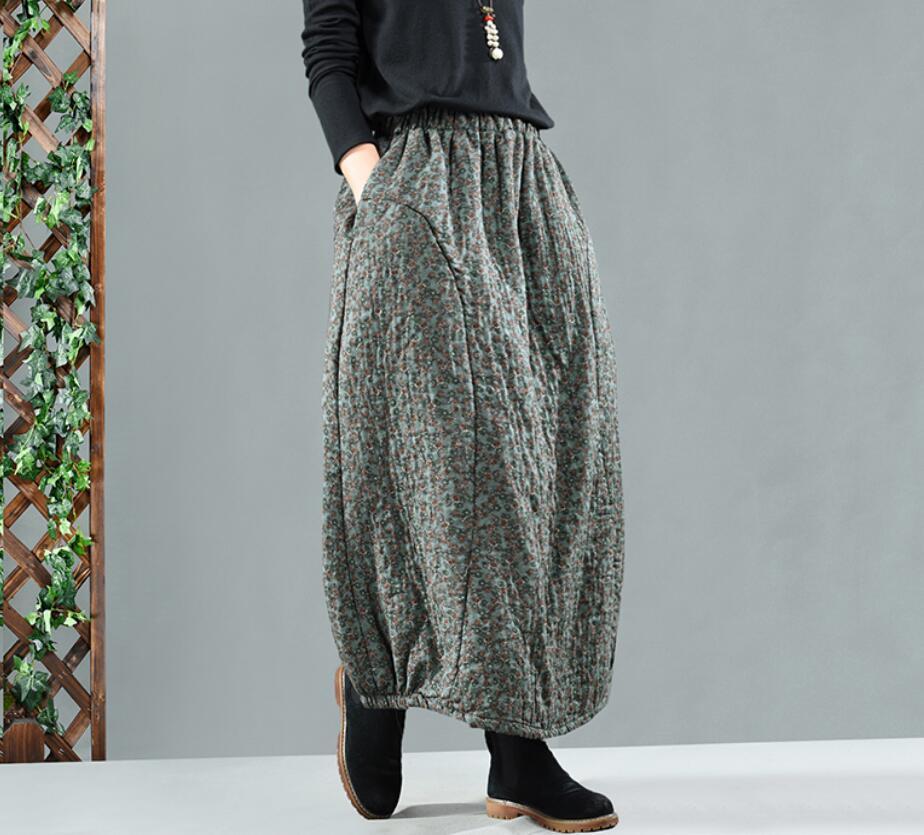 Thick Printed Quilted Skirt