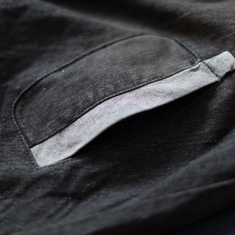 New Dark Gray Denim Coats Hooded Trench Coat Fine Low High Design Coat
