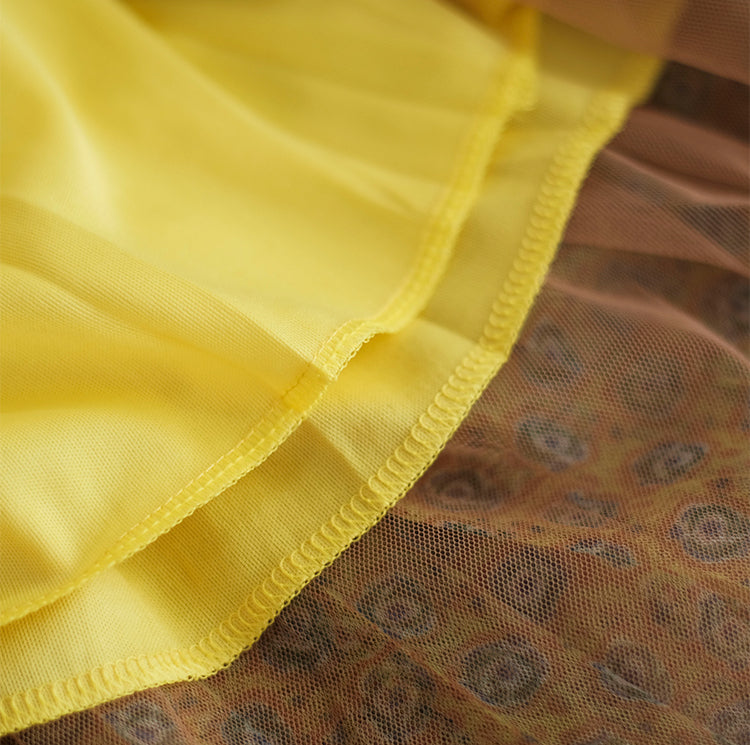 Digitally Printed Densified Elastic Waist Skirt