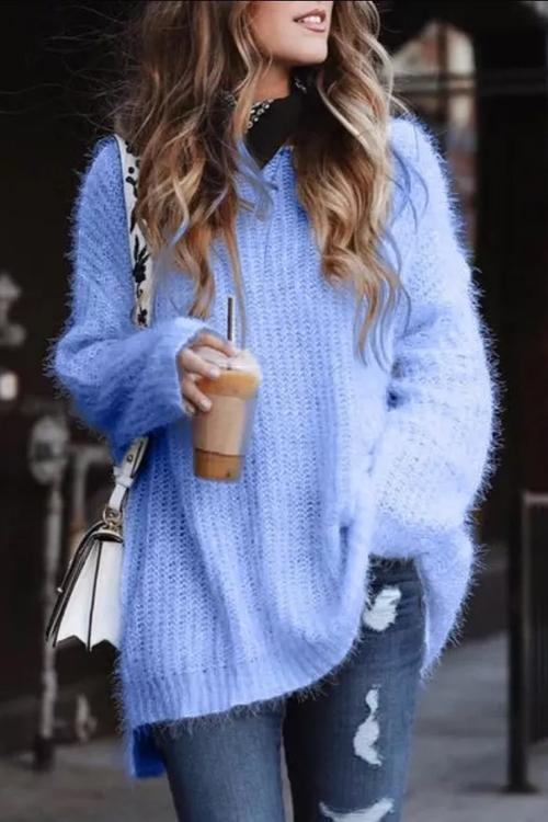 Long Hair Fuzzy Sweater