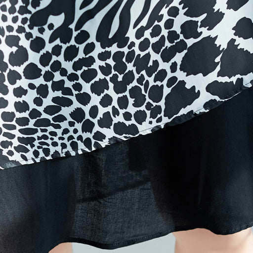 Classy Prints Chiffon Long Shirts Design O Neck Dresses Cotton Summer Dresses