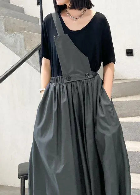 Summer Unilateral Strap Skirt Skirt + T-shirt Two-piece Suit
