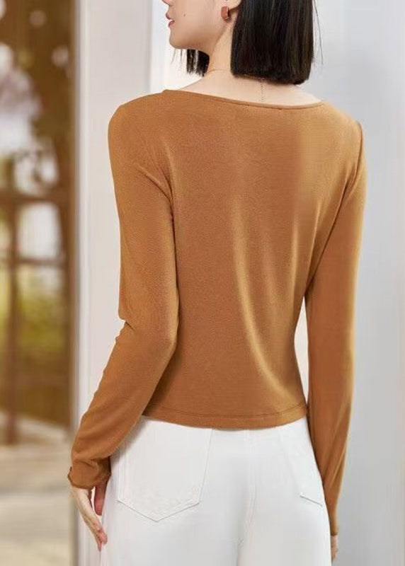 Yellow Patchwork Cozy Tops Fall