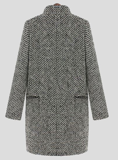 Coats Houndstooth Slim Fit Wool Coat