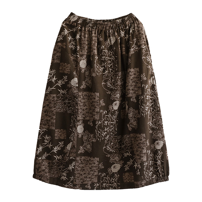 Cozy A-line Cotton Skirt