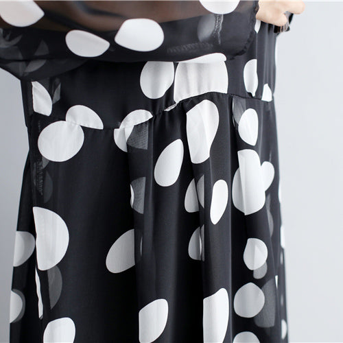 Stylish Photo Color Prints Pure Chiffon Dress Boutique Two Pieces Long Sleeve Clothing Dress