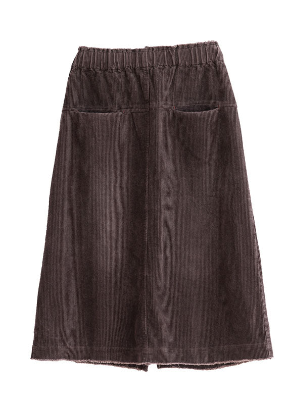 Purple Pockets Corduroy Skirt