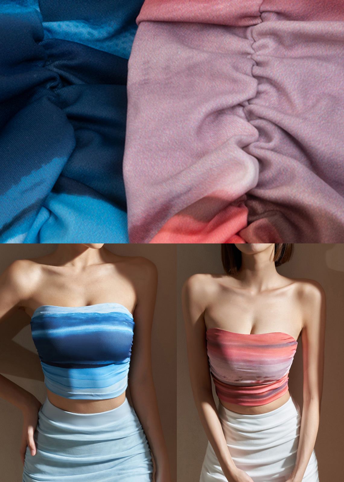 Blue Cold Shoulder Crop Top Workout