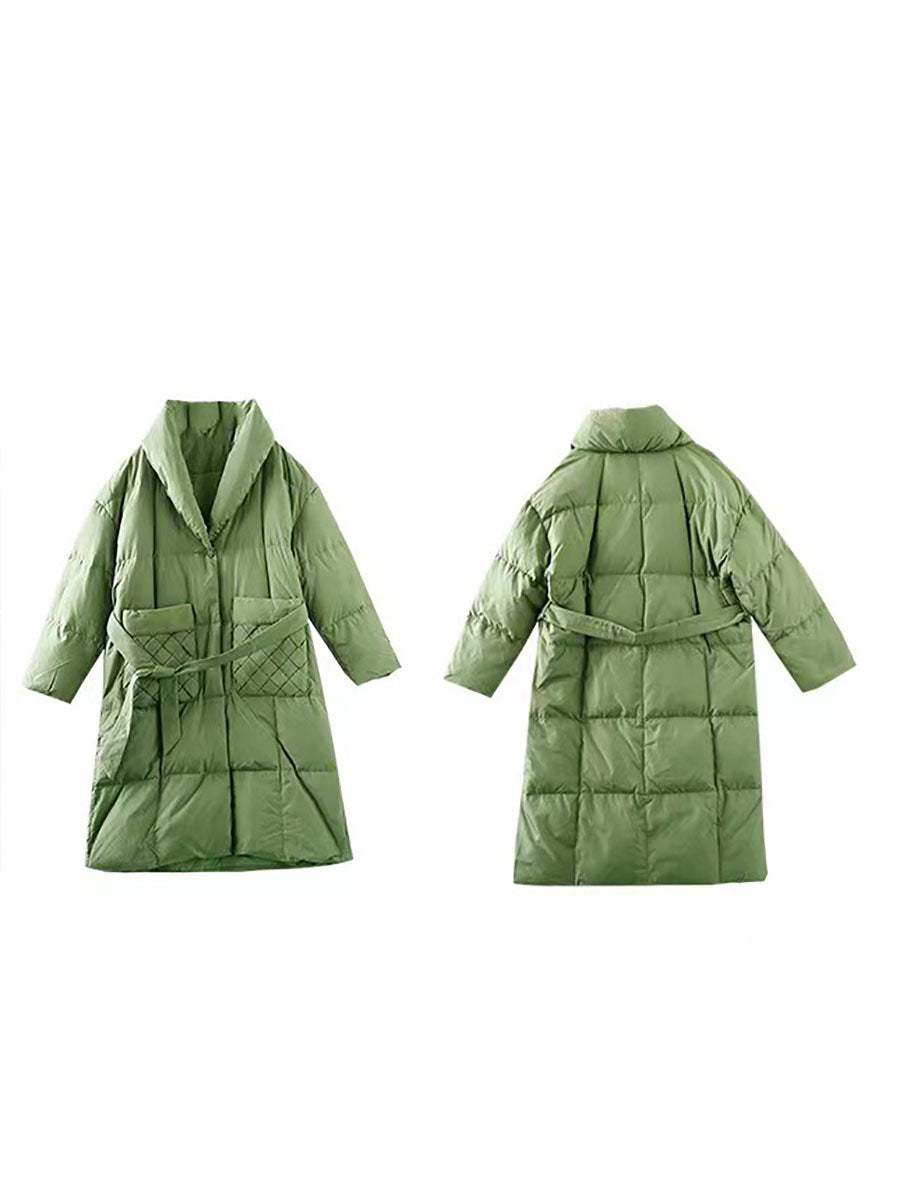 Winter Drawstring Pocket Down Coat