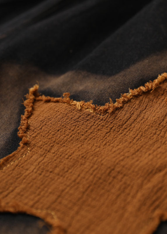 Black Pockets Denim Pants Winter