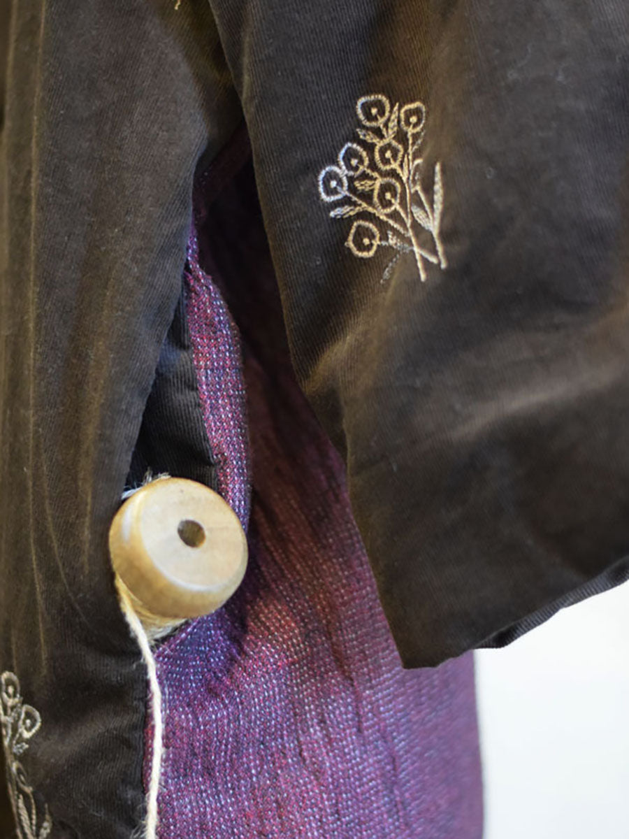Chinese Style Embroidery Ab Side Coat