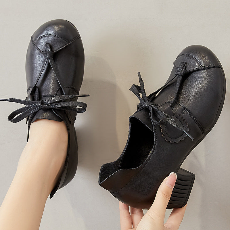 Autumn Soft Retro Leather Shoes