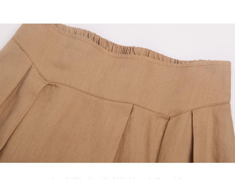 Cozy Linen New Loose Simple Skirt