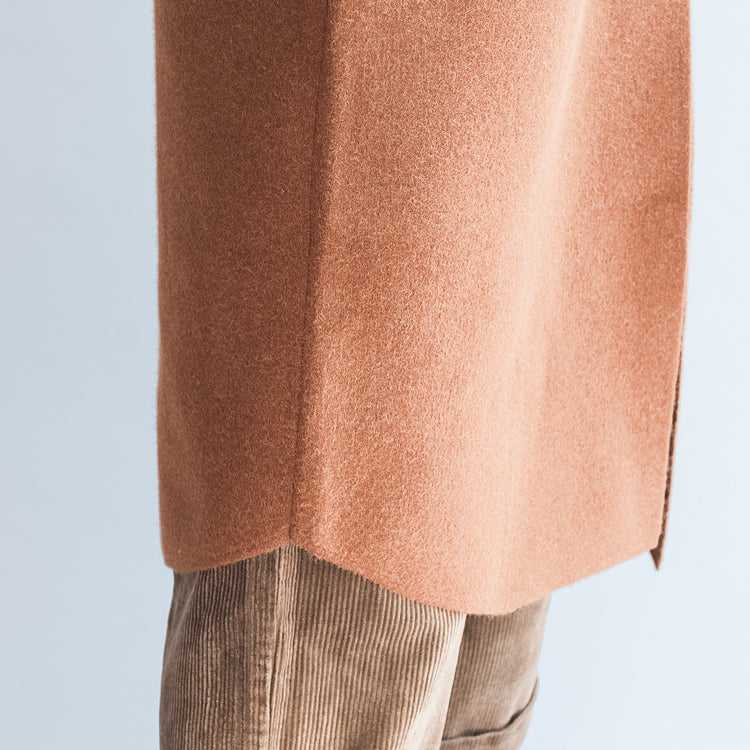 Brick Red Long Woolen Coats Oversized Winter Cardigans Jackets