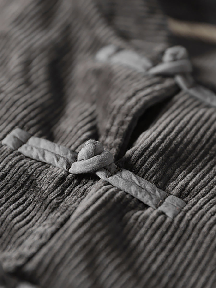 - Corduroy Breasted Pocket Coat