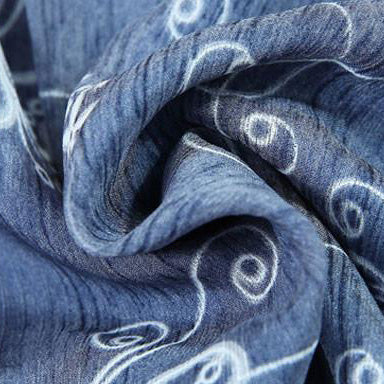 Classy Tunic Fine Summer Printing Loose Blue Dress