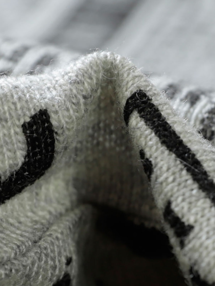 - Autumn Loose Letter Printed Sweater