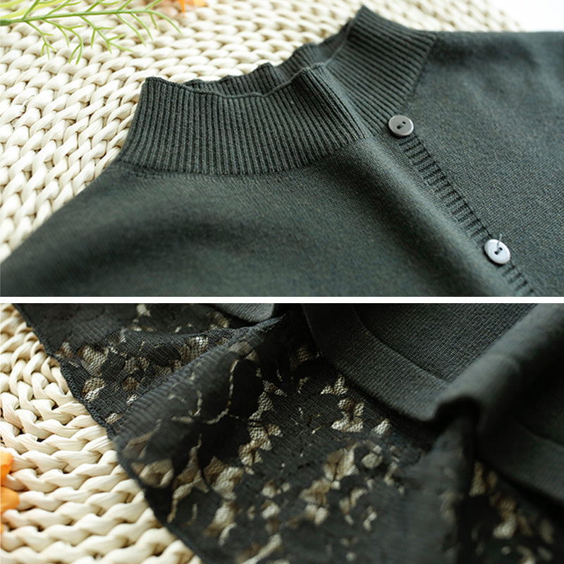 Autumn Hollow Lace Patchwork Dress