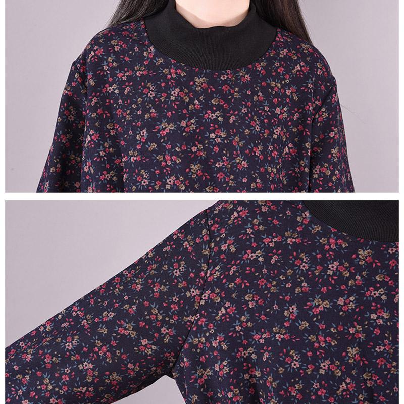 Winter Korean Style High-neck Plush Dress