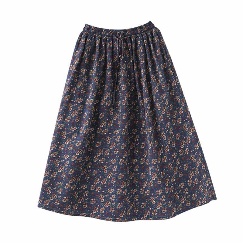 Cozy Loose A-linen Cotton Linen Skirt
