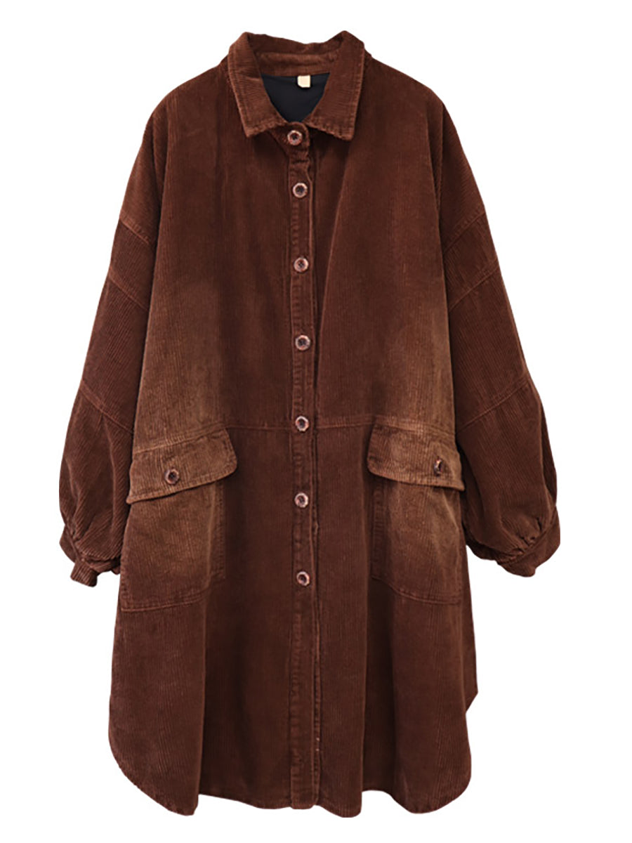 Winter Loose Lantern Sleeve Mid Length Coat