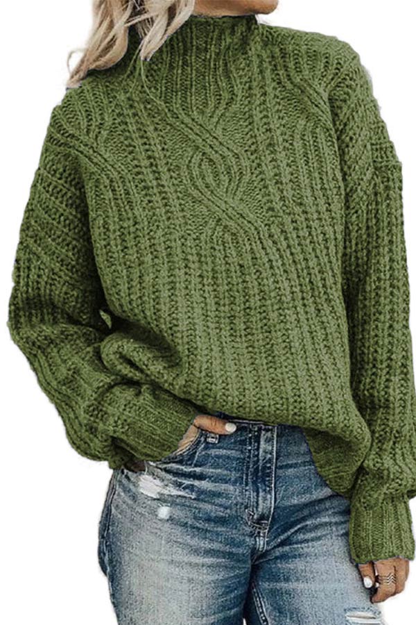High Neck Knit Sweater