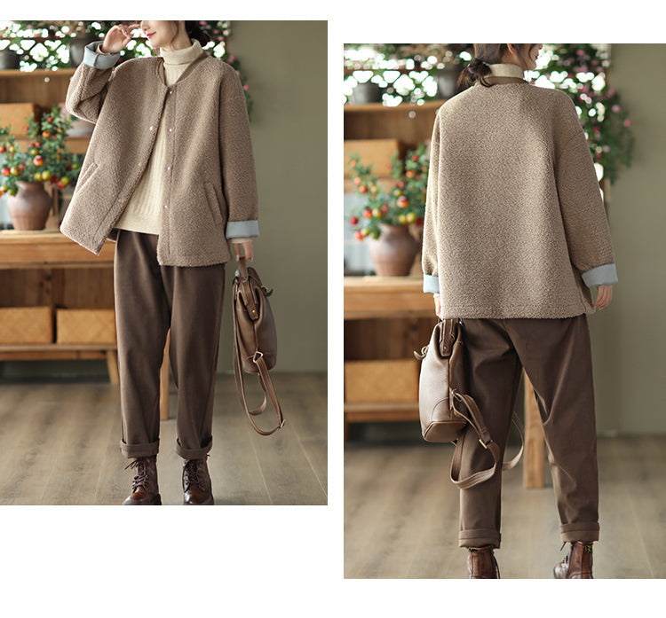 Retro Soft Lamb Wool Coat