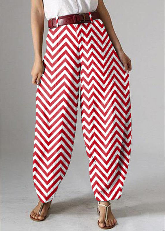 High Waist Button Color Harem Pants With Pocket