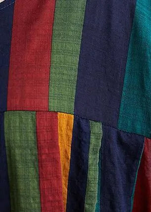 Unique Rainbow Clothes O Neck Large Hem Love Summer Dresses