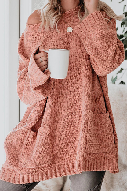 Double Pockets Knitted Sweater