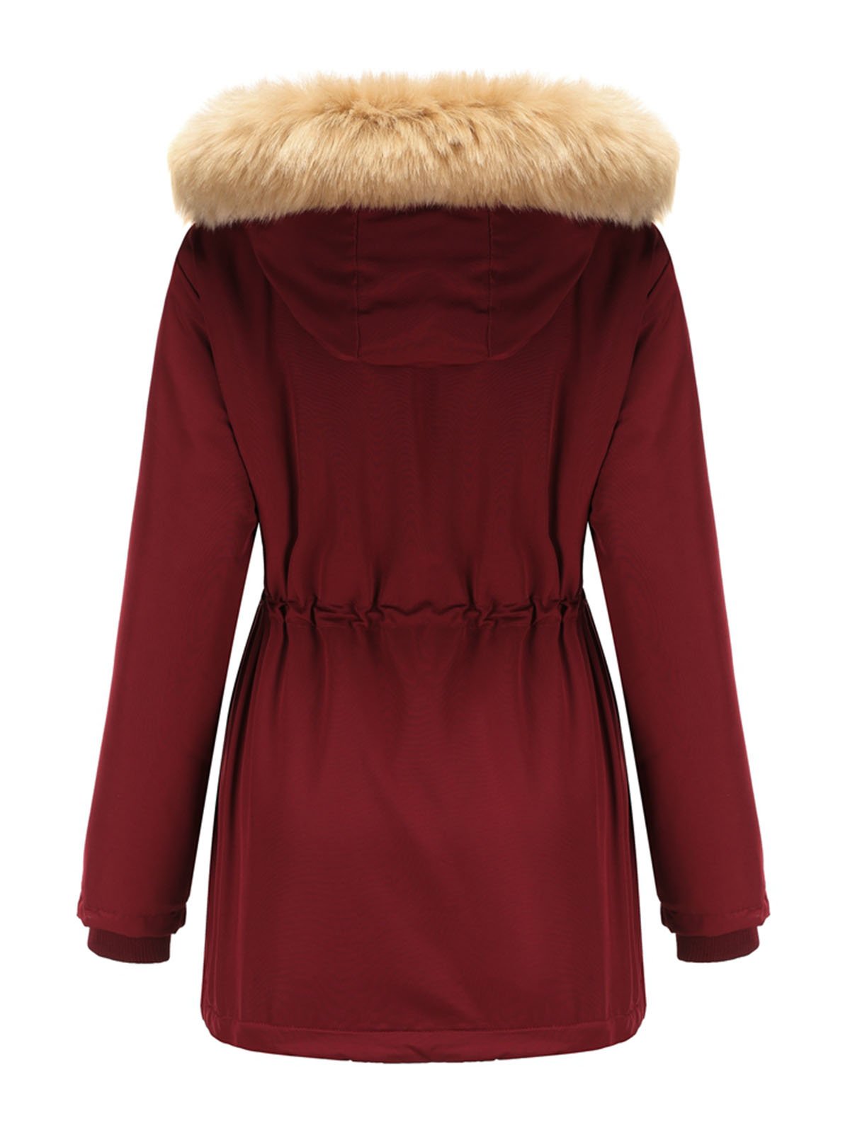 Coat Daily Lamb Wool Fall Winter Regular Midi Length Coat Color Oversized Coat