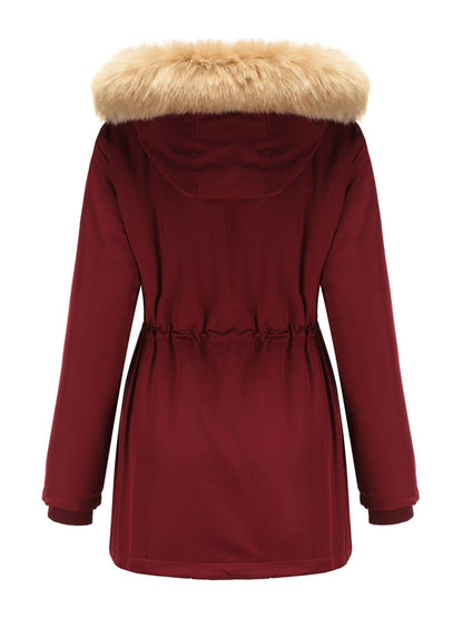 Coat Daily Lamb Wool Fall Winter Regular Midi Length Coat Color Oversized Coat