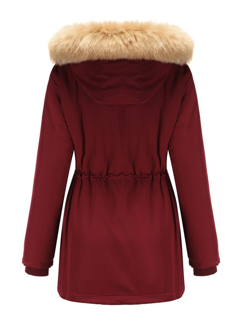 Coat Daily Lamb Wool Fall Winter Regular Midi Length Coat Color Oversized Coat