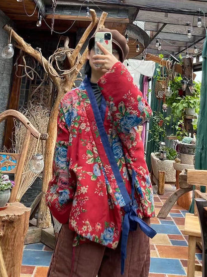Lace-up Wadd Clothes Coat