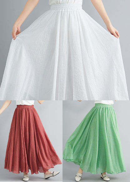 White High Waist Layered Design Cotton Skirt Summer