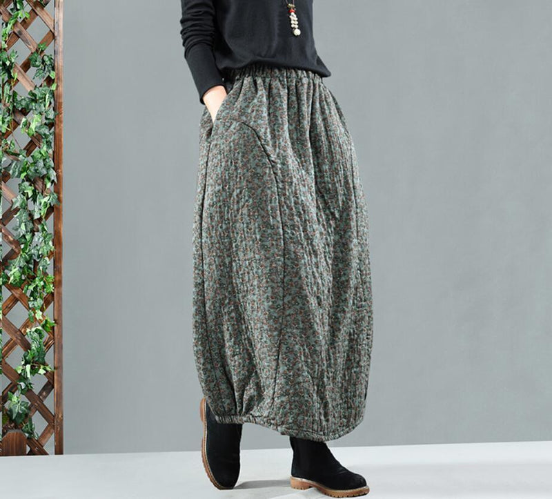 Thick Printed Quilted Skirt