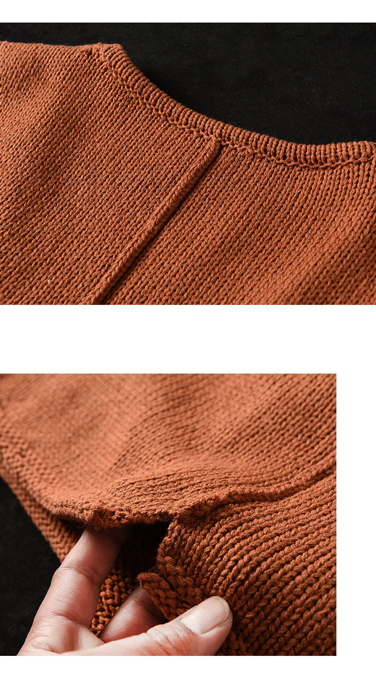 Knit Loose Double-breasted Patch Vest