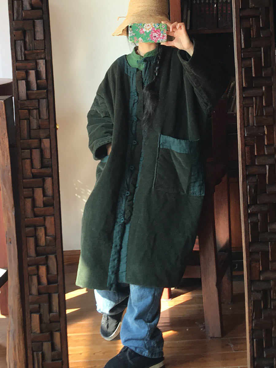 Spliced Mid Length Baggy Padded Coat