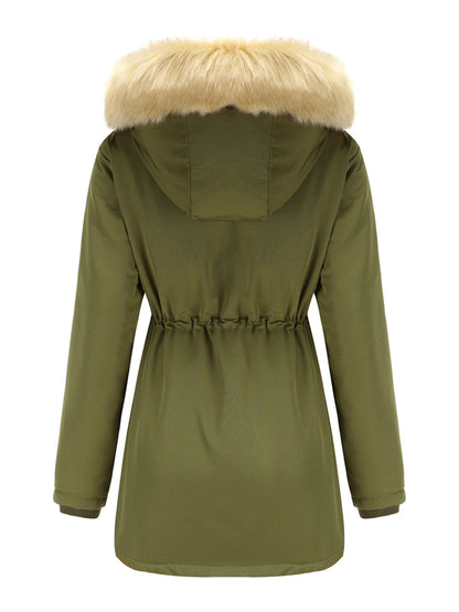 Coat Daily Lamb Wool Fall Winter Regular Midi Length Coat Color Oversized Coat