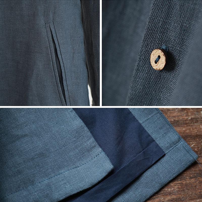 Autumn Loose Cotton Linen Long Coat