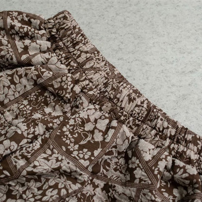 Printed Elastic Waist Skirt