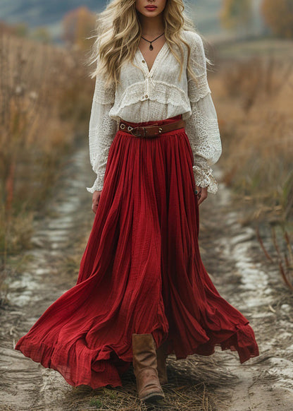 Stylish Colorblock V Neck Wrinkled Lace Patchwork Dresses Long Sleeve
