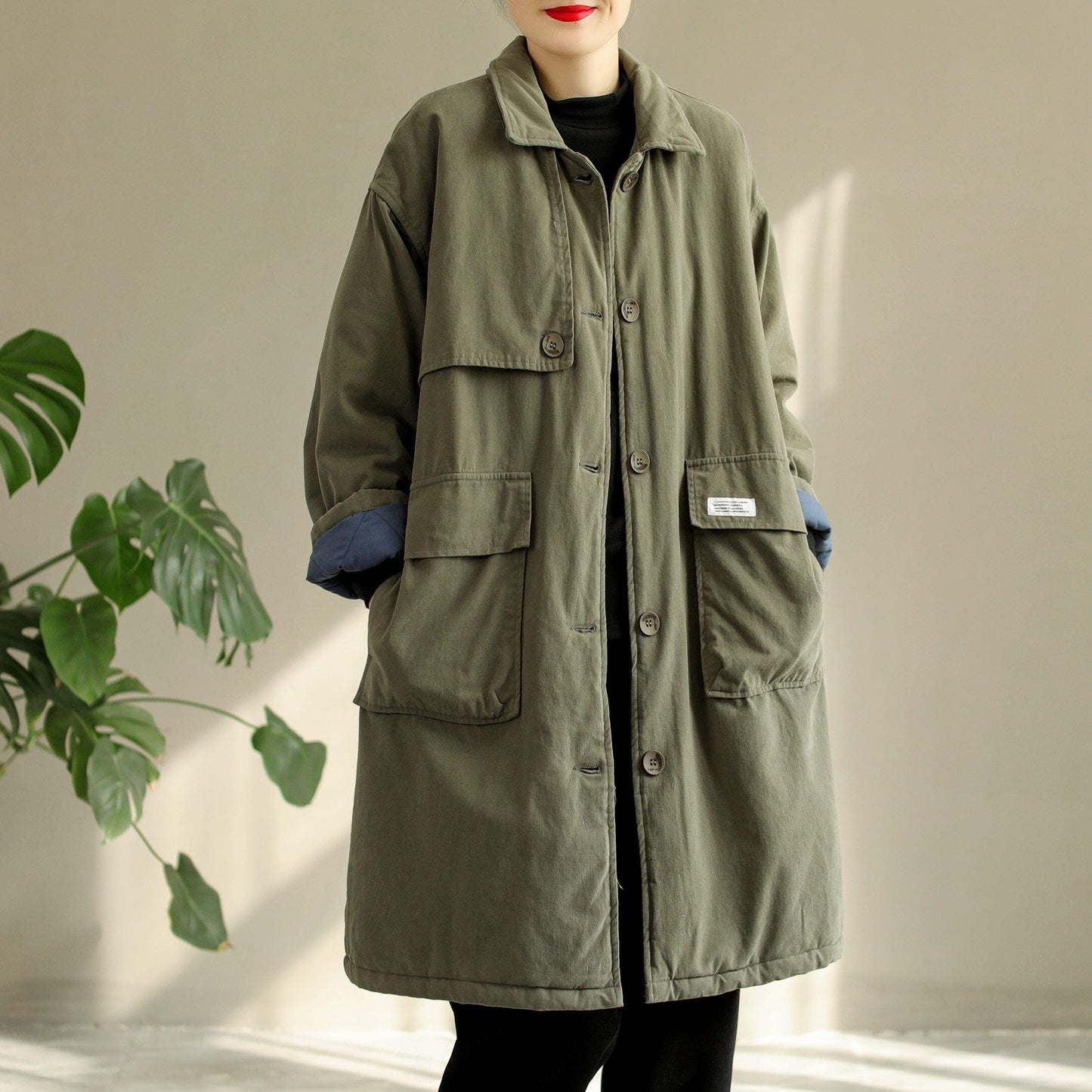 Winter Cotton Quilted Loose Overcoat