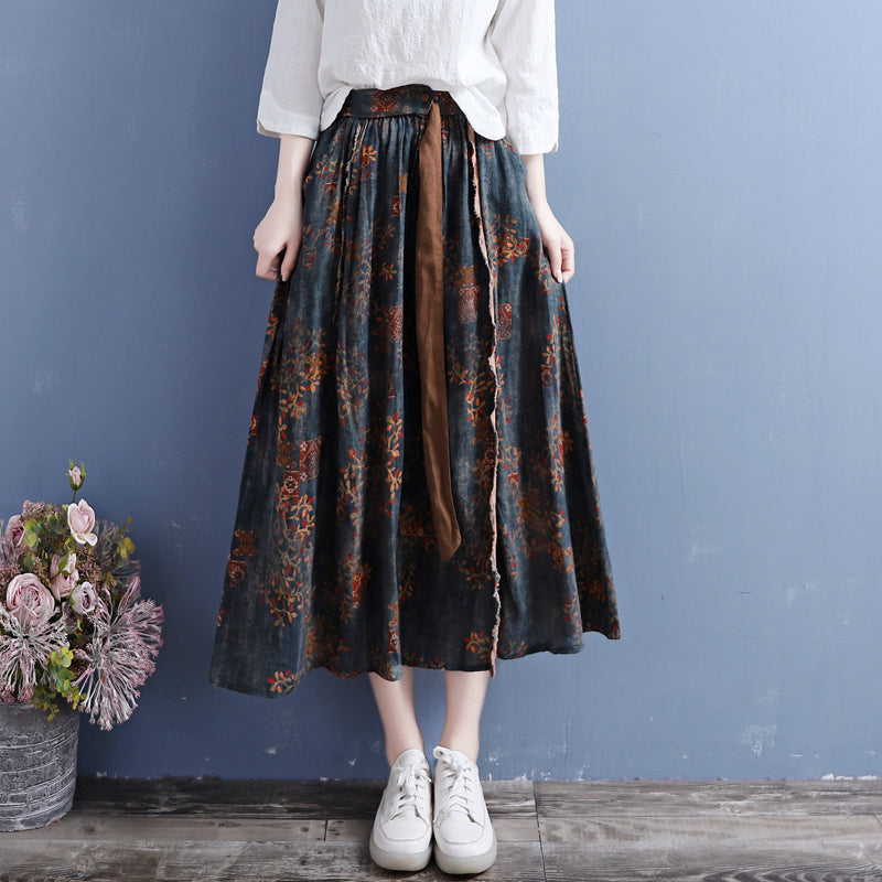 Cozy Cotton Linen Skirt