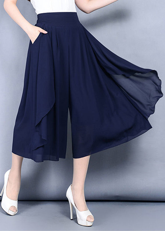 Camel High Waist Chiffon Wide Leg Pants Skirt Summer