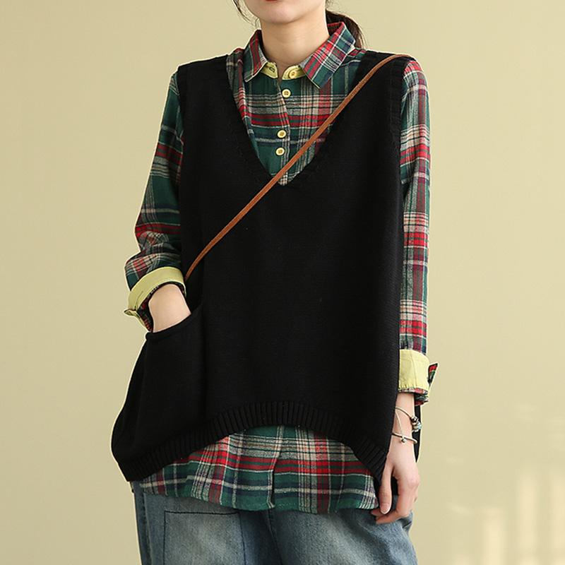 Retro Knitted Pullover Sweater Vest