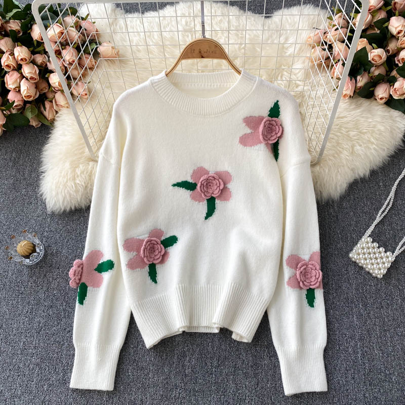 Flowers Long Sleeve Sweater 006