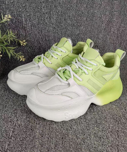 Comfy Gradient Pink Breathable Mesh Platform Sport Shoes