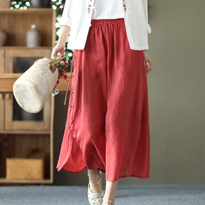 Cozy Linen Retro A-line Skirt