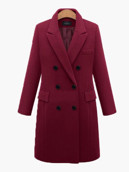 Coats Lapel Double Breasted Wool Coat